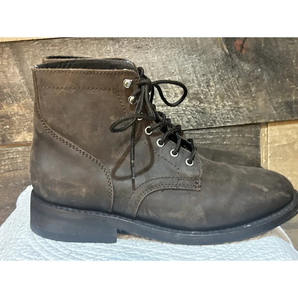 Thursday Handmade Brown Leather Lace Up‎ Boots Men's Size 8.5 EUC